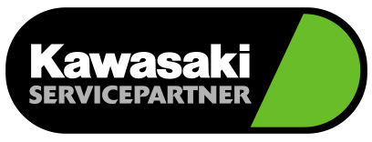 Kawasaki Servicepartner Logo in Schwarz-Weiß-Grün – offizielles RGB-Logo in 150 DPI