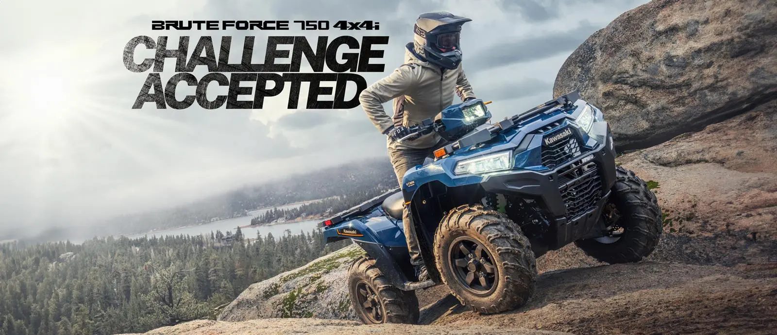 Kawasaki Brute Force ATV im Gelaendeeinsatz als Beispiel fuer Wartung und Service bei BikeTech Lohmann in Walsrode