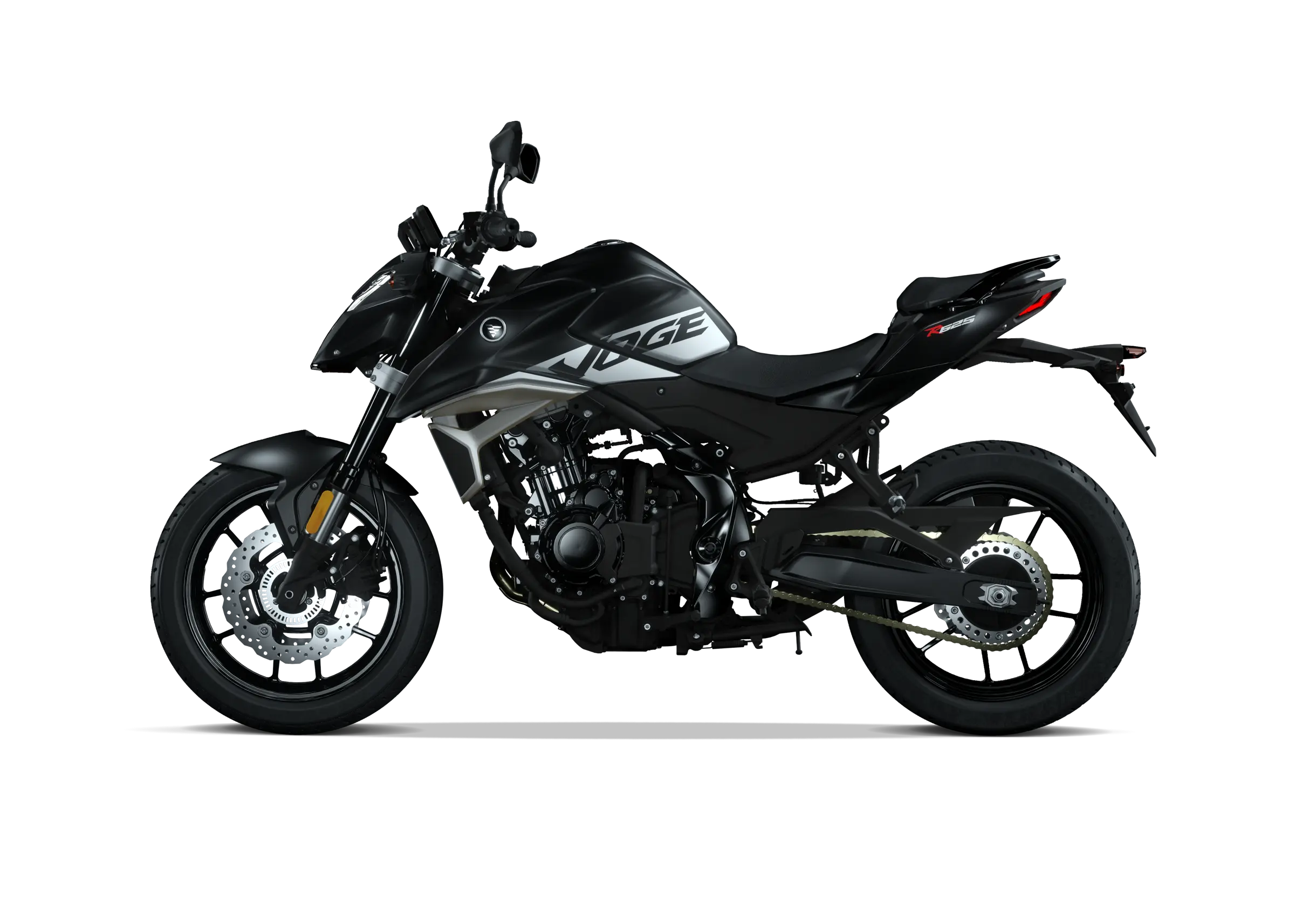 VOGE R625 / 625R in matt schwarz – linke Seitenansicht des sportlichen Naked Bikes