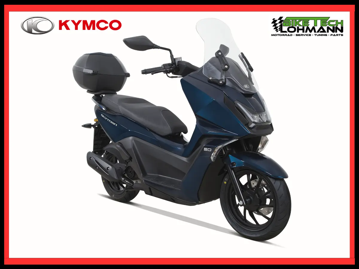 KYMCO SkyTown 50i Modell 2025 – Frontansicht mit LED-Scheinwerfer, sofort verfügbar bei BikeTech Lohmann in Walsrode