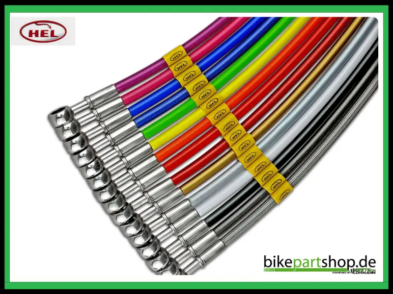 HEL Performance Stahlflexbremsleitung – Hochwertige Bremsleitung für Motorräder bei BikeTech Lohmann