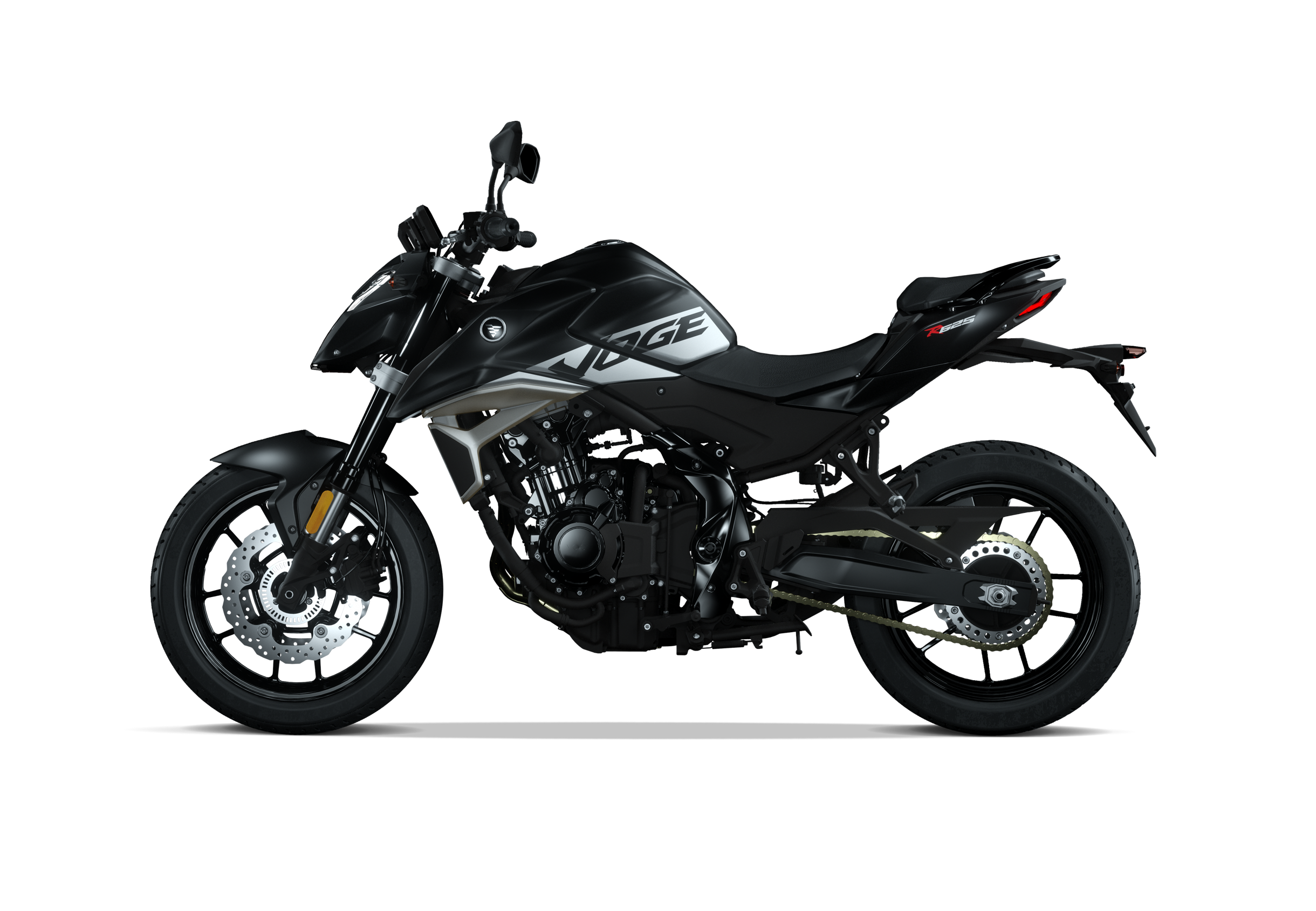 VOGE R625 / 625R in matt schwarz – linke Seitenansicht des sportlichen Naked Bikes