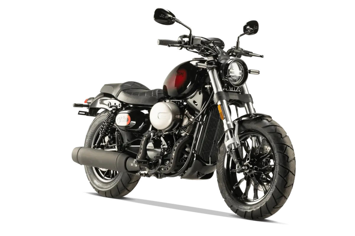 Hyosung GV 300i S Aquila Bobber Motorrad in schwarz rot im Verkauf bei BikeTech Lohmann Walsrode