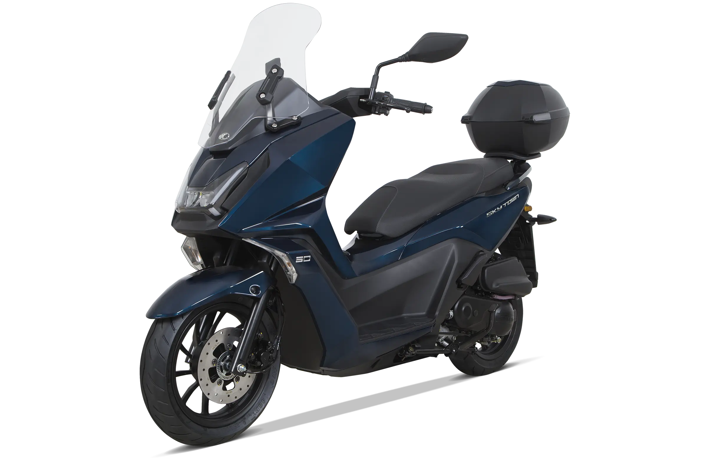 KYMCO SkyTown 50i Modell 2025 – Frontansicht mit LED-Scheinwerfer, sofort verfügbar bei BikeTech Lohmann in Walsrode