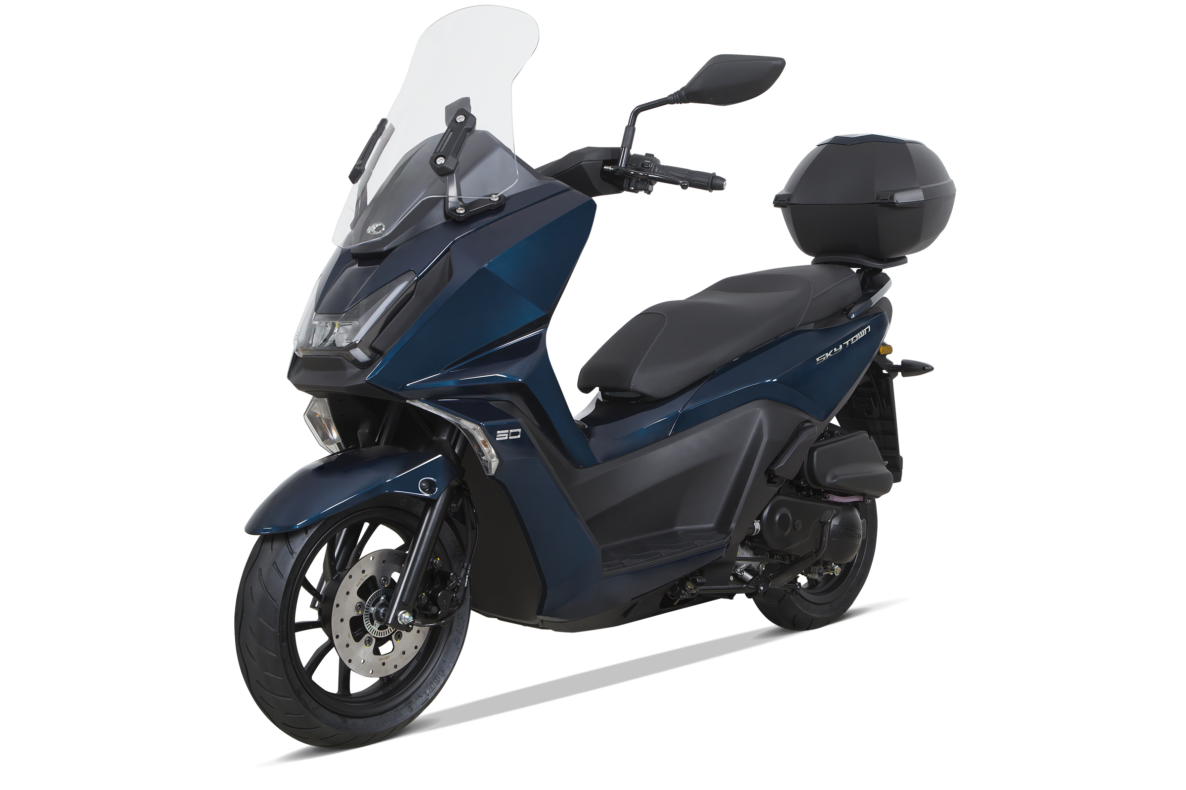 KYMCO SkyTown 50i Modell 2025 – Frontansicht mit LED-Scheinwerfer, sofort verfügbar bei BikeTech Lohmann in Walsrode