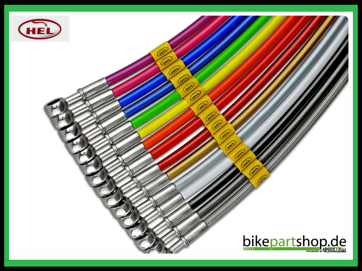 HEL Performance Stahlflexleitungen – Motorrad Bremsleitungen bei BikeTech Lohmann kaufen oder einbauen lassen HEL Performance Stahlflexbremsleitung – Hochwertige Bremsleitung für Motorräder bei BikeTech Lohmann