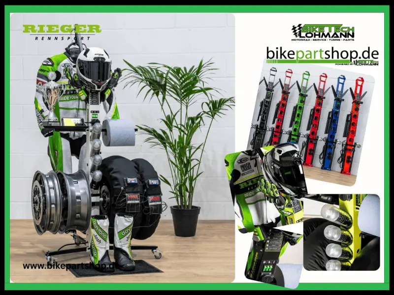 Rieger Paddock Wizard NEW GENERATION – Fahrerlager-Organizer für Felgen, Lederkombi, Helm, Handschuhe & Zubehör mit Lüfter und Steckdosen